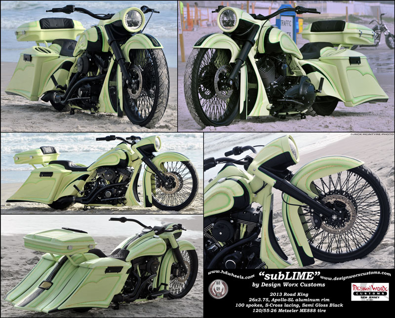 Sublime by Design Worx Customs Road King 26x3.75 wheel