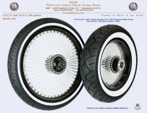 21x2.15 and 16x3.5, Apollo, Radial, Vivid Black, White, White wall tires