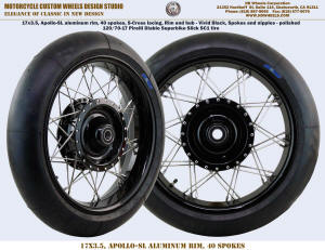 17x3.5 Apollo-SL 40 S-Cross black Diablo Superbike SC1 tire