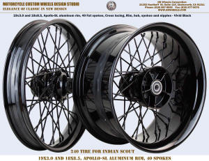 19x3 and 18x8.5 40 Fat Black Indian Scout 240 tire