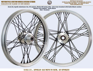 21x2.15 Apolo Blade-48 40 spokes brushed and black