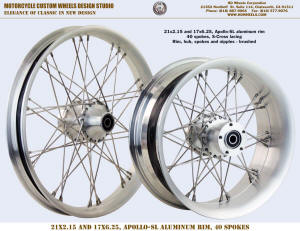 21x2.15 and 17x6.25 Apollo-SL 40 spokes S-Cross Brushed