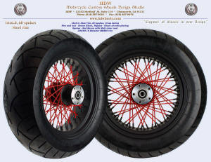 16x6.0, Denim Black, Red Baron/Matte clear, 200 tire