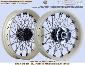 18x3.5 and 18x4.25 spokes wheel for Indian Scout