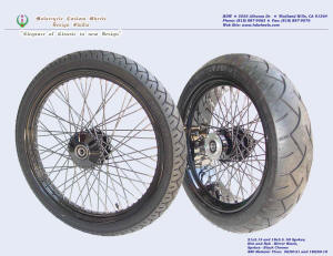 21x2.15 and 18x5.5, Vivid Black, Black Chrome (powder coating) spokes, Tires