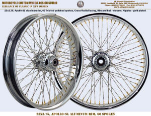 23x3.75 Apollo-SL 60 Twisted Cross-Radial chrome and gold
