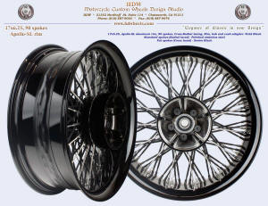 17x6.25, Apollo-SL, Cross-Radial, Fat cross spokes, Vivid Black, For 2009 and up Touring