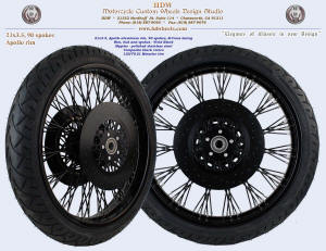 21x3.5, Apollo, B-Cross, Vivid Black, Composite black rotors, 120/70-21 tire
