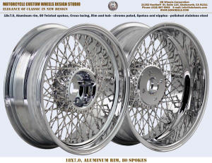 18x7 Harley trike Freewheeler 80 Twisted spoke wheel
